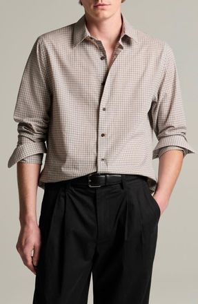 Vince Condor Plaid Button-Up Shirt in Prussian Blue Combo at Nordstrom, Size Xx-Large