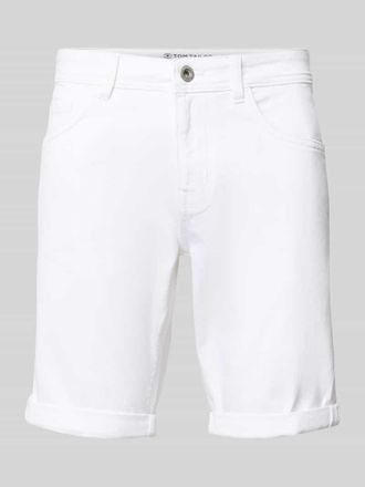 Tom Tailor Slim Fit Jeansshorts aus Baumwoll-Mix in Offwhite Melange, Gr&ouml;&szlig;e 31
