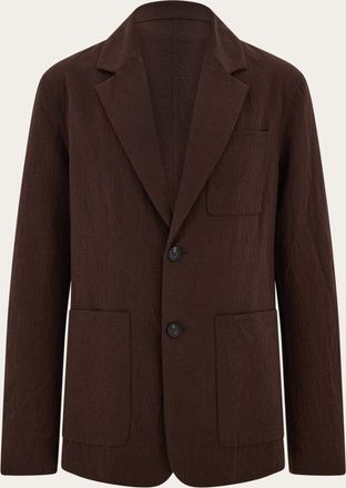 Ferragamo Men Single breasted blazer Brown