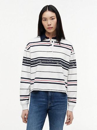 Tommy Hilfiger Camiseta de rugby amplia con inscripci&oacute;n