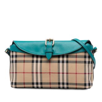 Burberry Tweedekans Haymarket Check Coated Canvas Leah Schoudertas