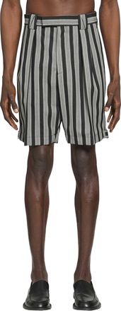 Versace Pinstripe Wool Formal Shorts