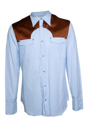 Maison Margiela blue western shirt
