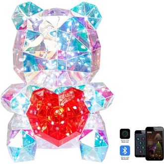 Beliani Beliani - Smart led Decor Iridescent Teddy Bear Holographic rgb with App usb Powdered Multicolour Rigel