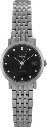 Longines Pre-owned Longines Elegant Diamond Black Dial Ladies Watch L4.309.4.57.6