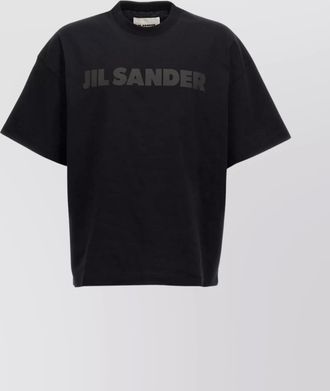 Jil Sander oversized cotton logo print crewneck t-shirt