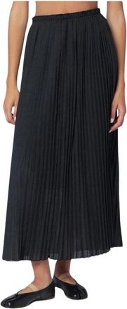 Mark Kenly Domino Tan Elegante geplooide maxirok - Dames - Maxi Rokken - Grijs - 2XS - Wol - Rokken