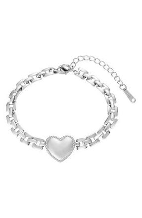 Adornia Heart Pendant Bracelet in Silver at Nordstrom Rack