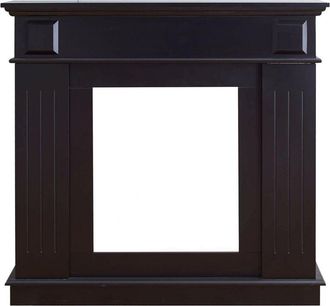 Mobili Rebecca Mobili Rebecca - Rebecca Mobili Marco Chiminea Decorativa Madera Negro Retro 100x109x26