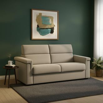 Dmora Sof&aacute; Cama Doble Tenna, Desenfundable, Con Almacenaje Made In Italy, Apertura Abatible, 185x95 Cm Gris Topo