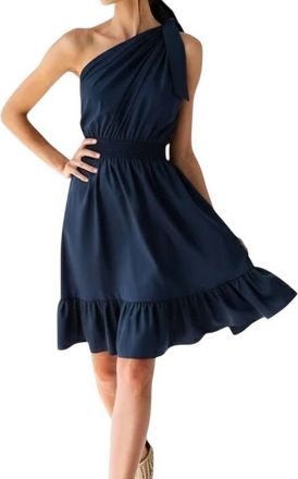 Monica Nera Demi Short Dress In Navy