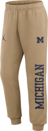 Nike Jordan Mens Michigan Primetime Club Jordan Brand College Jogger Pants in Brown | 0JSU2FEMWN-YUW