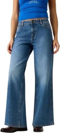 Guess G11 Wide Leg Jeans - Dames - Loose Fit Jeans - Blauw - W24 L32 - Katoen - Jeans