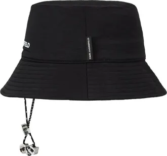 Karl Lagerfeld Cappello bucket con ciondolo Ikon - Nero
