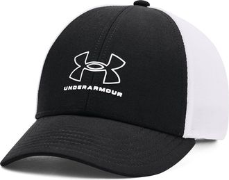 Under Armour Womens Standard Iso-Chill Driver Mesh Adjustable Cap, (001) Black / / White, One Size Fits Most