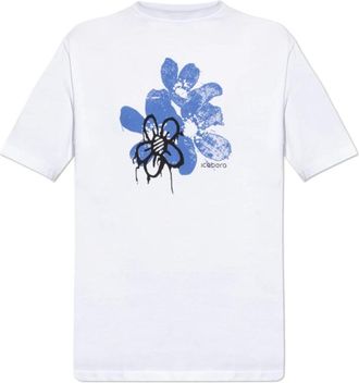 Iceberg Tee Flower - Heren - T-shirts - Wit - M - Tops