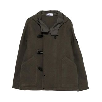 Stone Island Heavy Melton Jas - Heren - Jassen - Grijs - Maat: XL Zijde