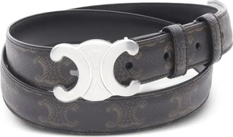 Celine Cintura in pelle con fibbia Triomphe anni 2020 - Nero