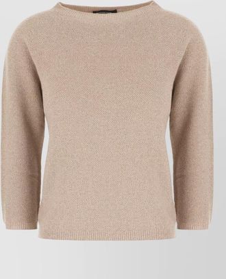 Fabiana Filippi metallic fine knit boat neck sweater