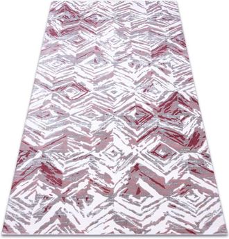RugsX Rugsx - Alfombra Acr&iacute;lica Dizayn 121 Gris Claro / Rosa Claro Pink 160x230 Cm