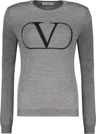 Valentino Garavani Maglione con logo - Grigio