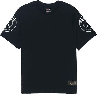Nike Jordan Air Jordan Paris Saint-Germain Printing Logo Short Sleeve Black CK9780-010