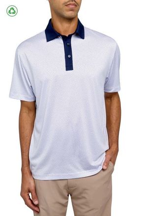 Con.Struct Dot Print Performance Golf Polo in White/black at Nordstrom, Size Xxx-Large