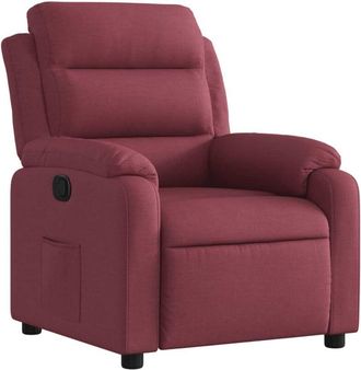 vidaXL Sillón reclinable de tela rojo tinto vidaXL