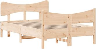 vidaXL Vidaxl - Estructura De Cama Sin Colch&oacute;n Madera Maciza De Pino 120x190 Cm