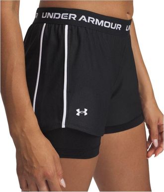 Under Armour (WMNS) Under Armour Tech Play Up 2-in-1 Shorts Asia Sizing Black White 1389895-001