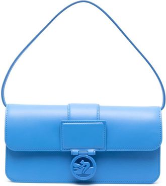 Longchamp medium Box-Trot leather shoulder bag - women - Calf Leather (top grain) - One Size - Blue