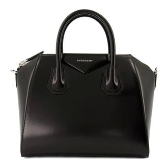 Givenchy Handbags, female, Black, ONE SIZE, Black Leather Handbag with Zip Closure