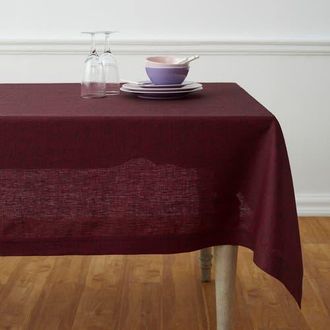 Solino Home Linen Tablecloth - Athena in Red Garnet at Nordstrom, Size Medium/large