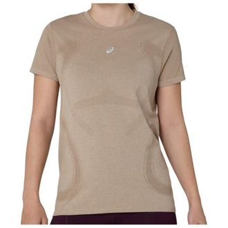 Asics Road Seamless S/S Top Laufshirt f&uuml;r Damen | beige