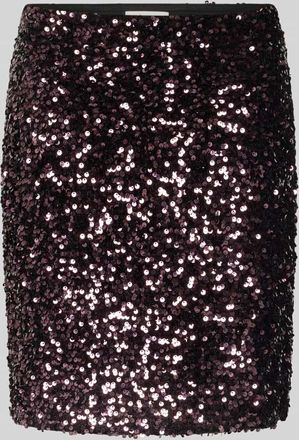 b.young B.Young Minirock mit elastischem Bund Modell PAILLET in Dunkelbraun, Größe XXL