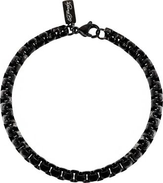 Ed Hardy Mens Box Chain Bracelet in Black at Nordstrom Rack