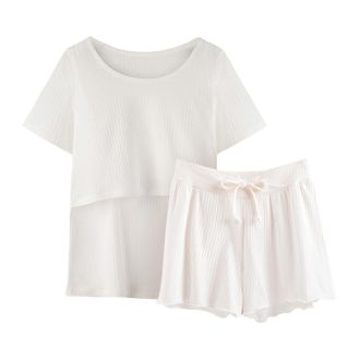 Generic Women Button Gown Pajamas Sleeve Sleepwear Breastfeeding Women Shirt And Set T Baby Maternity Tops Short Pants Maternity Sleep Maternity Pajamas with 