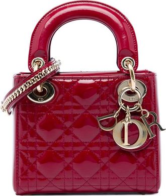 Dior Pre-owned Dior Mini Patent Cannage Lady Satchel Ladies SERWVRM12OT2ZBX3