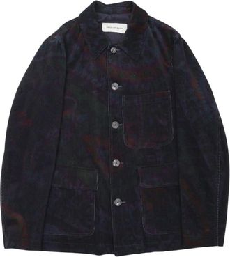 Dries Van Noten Wool Gabardine Jacket - Heren - Jassen - Blauw - Maat: M Gabardine