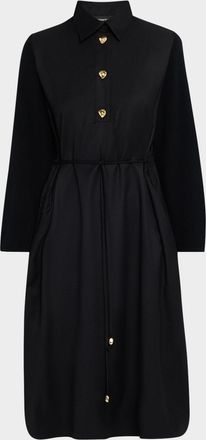 Fabiana Filippi A-Line Mixed Media Midi Dress