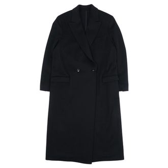 Saulina Milano Double-Breasted Coats, female, Black, Size: M Single-Breasted Coat