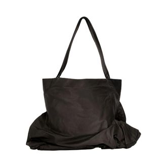 Yohji Yamamoto Unevenness Tote - unisex - Tassen - Zwart - Maat: ONE Size Leer