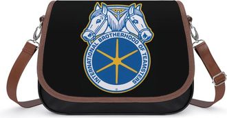 Generic Teamsters Flag Small Womens Crossbody Bags Shoulder Handbag with Adjustable Strap for Travel