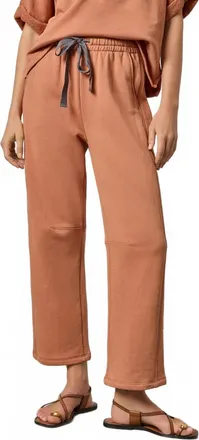 Lilla P Side Panel Terry Pant In Carob