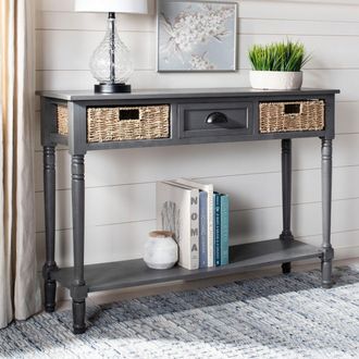 Safavieh Winifred Wicker Console Table With Storage