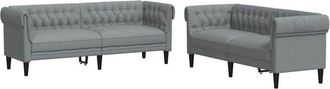 vidaXL Sofa Set Light grey Fabric vidaXL