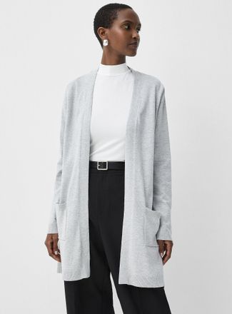 Contemporaine Womens Long flowy open Cardigan Sweater