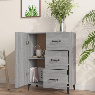 Berkfield Home Sideboard Grey Sonoma 69.5x34x90 cm Engineered Wood