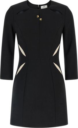 Elisabetta Franchi mini-jurk met tweekleurige uitsnede