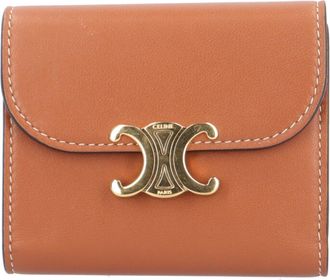 Celine Brown Leather Wallet (Tri-Fold) (Pre-Owned)